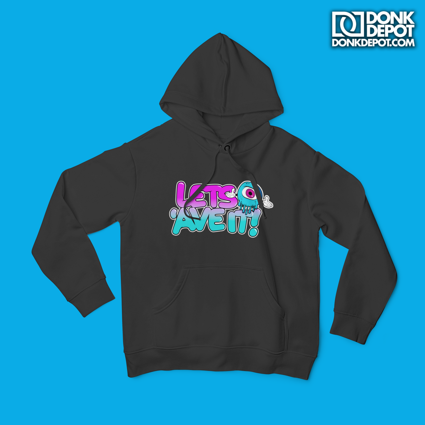 Lets Ave It Front Logo Unisex Hoodie (Black)