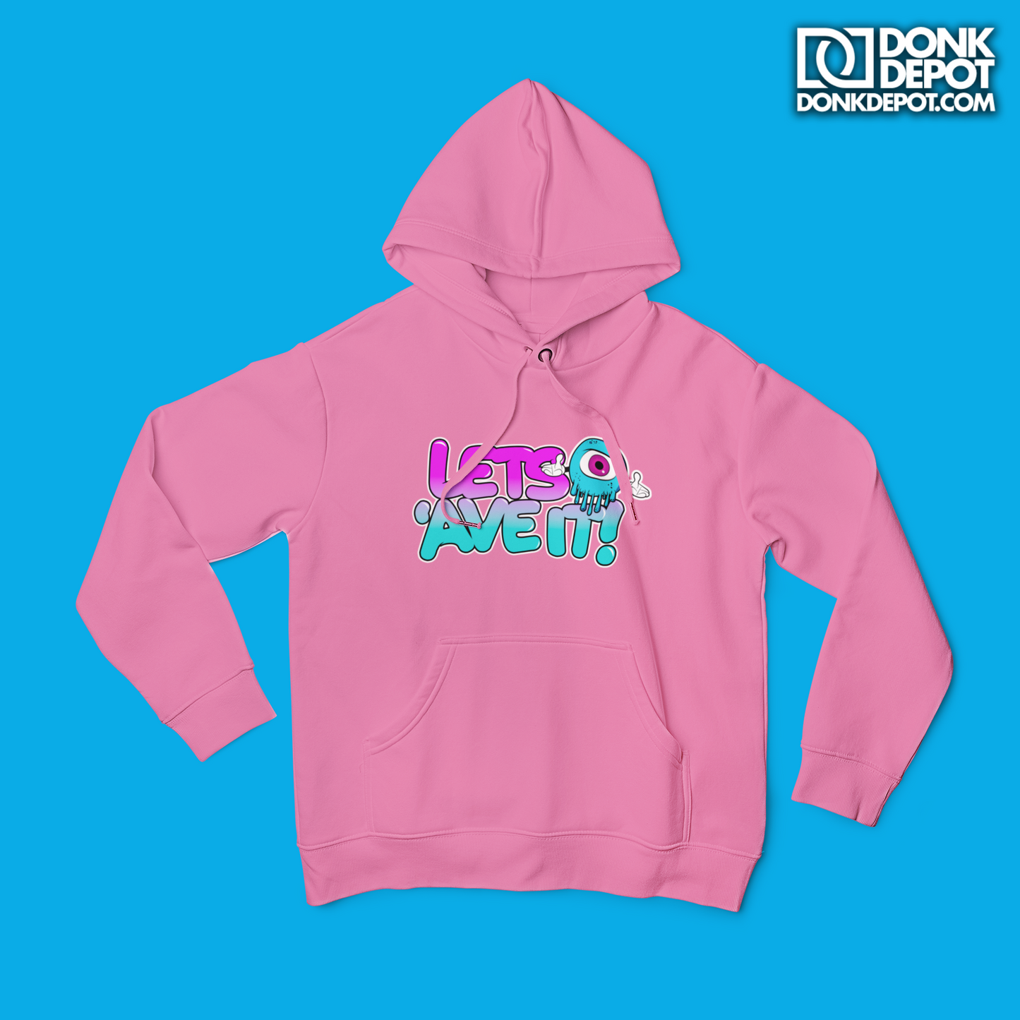 Lets Ave It Front Logo Unisex Hoodie (Pink)