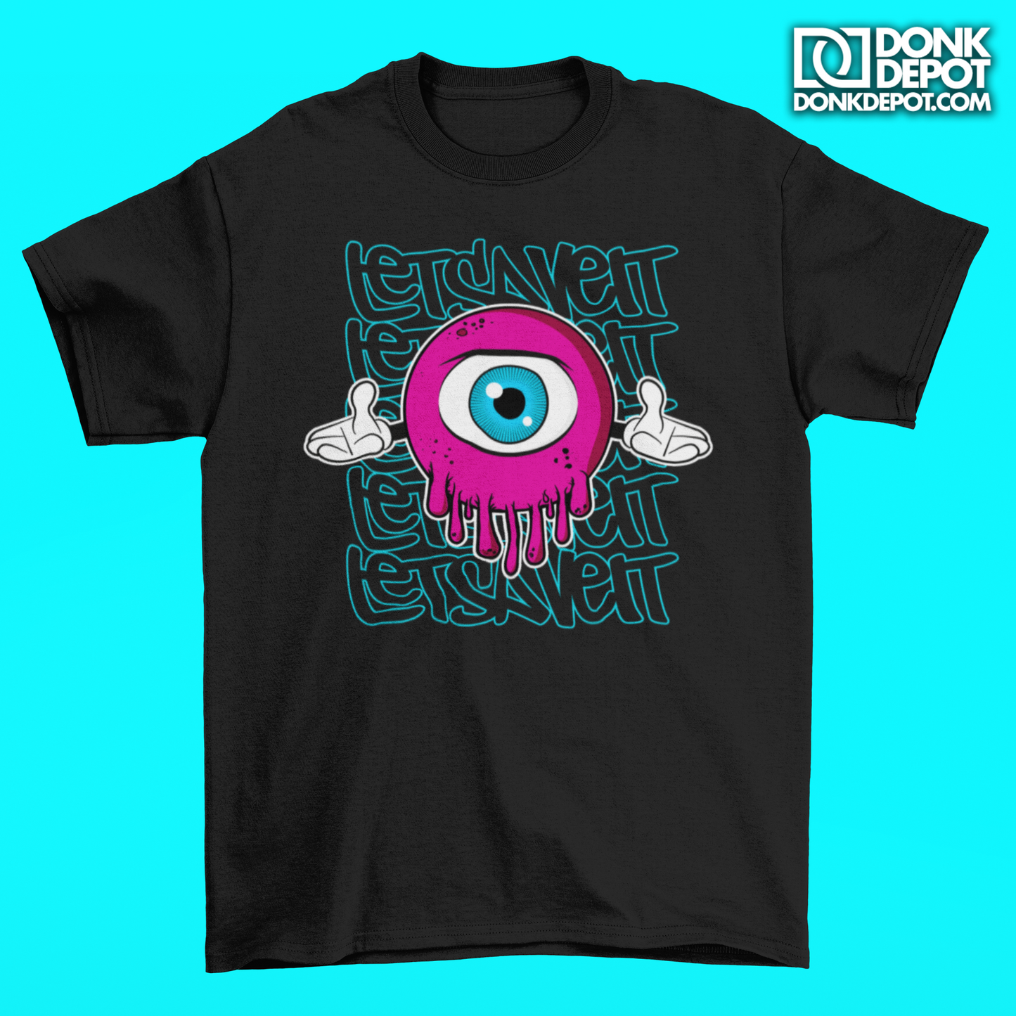 Lets Ave It Eye Ball T-Shirt Front Logo (Black)