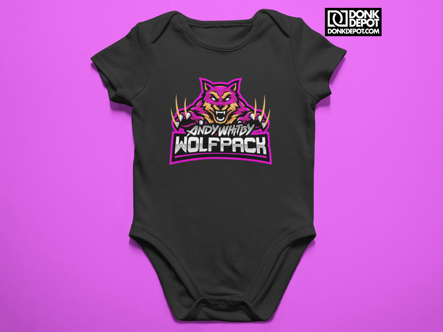 Wolfpack - Baby Body Suit (Black-Pink)