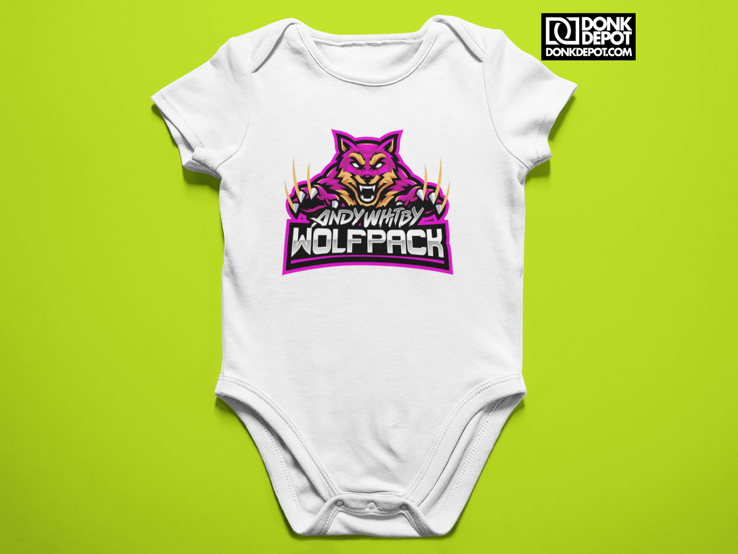 Wolfpack - Baby Body Suit (White-Pink)