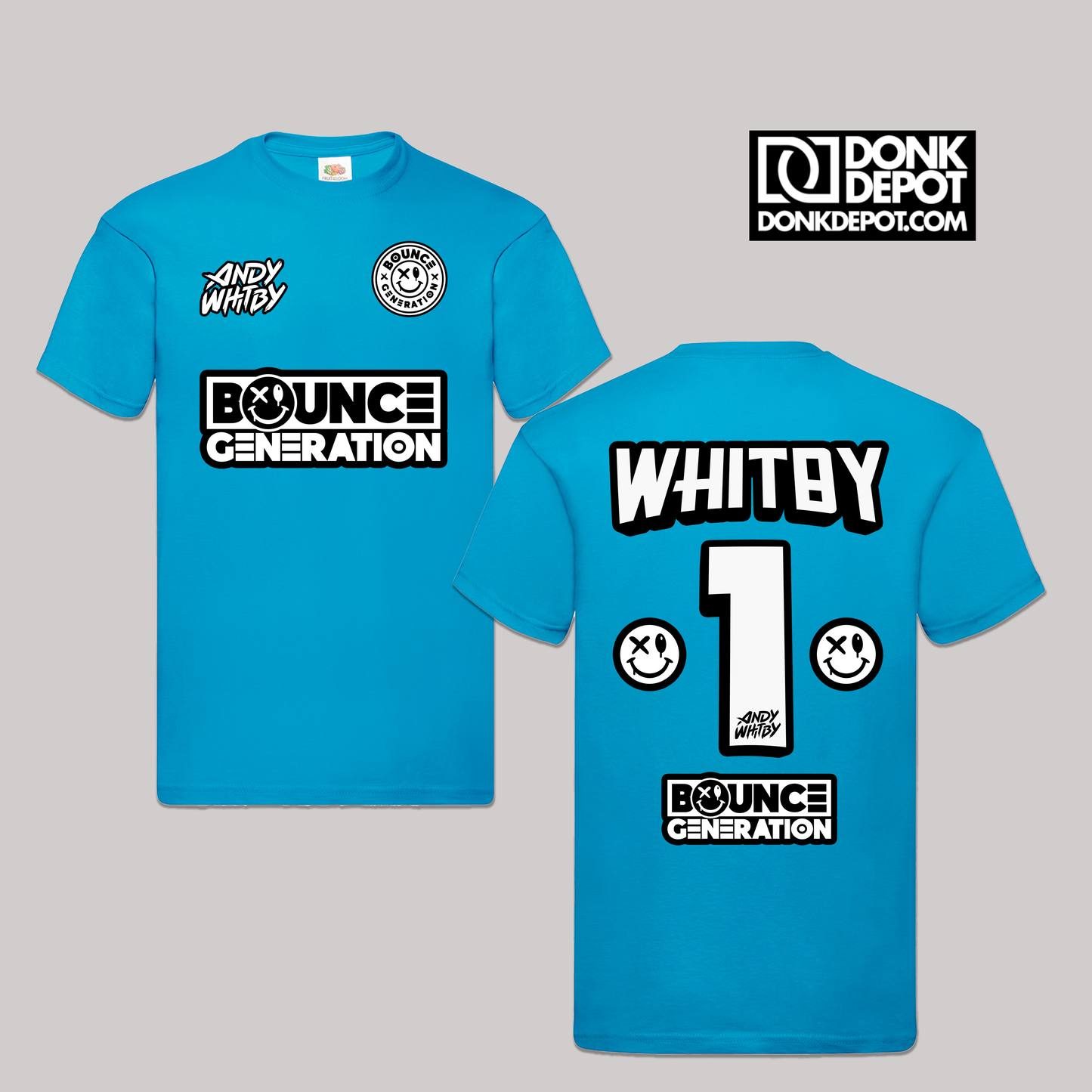 Kids Bounce Generation Football Style T Shirt (Blue)