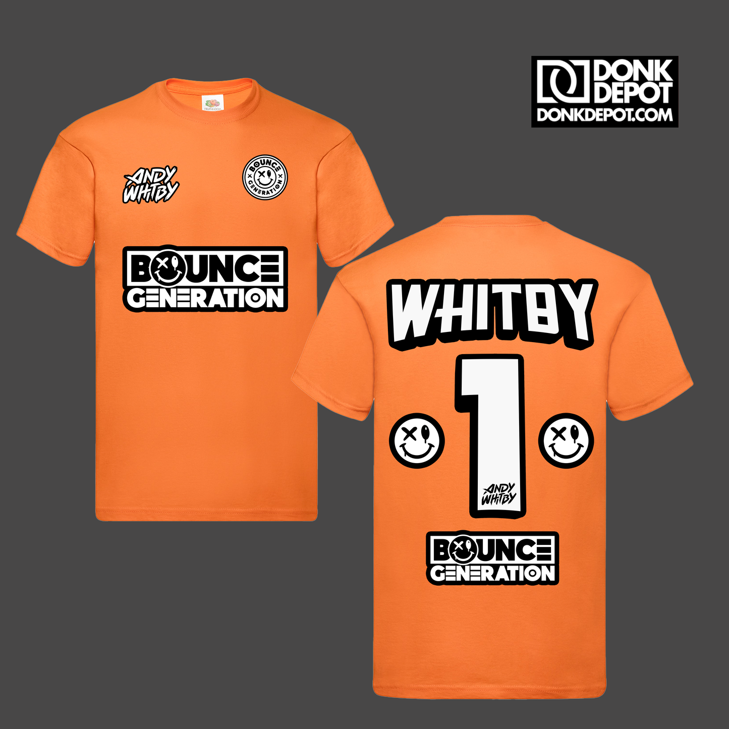 Kids Bounce Generation Football Style T Shirt (Orange)