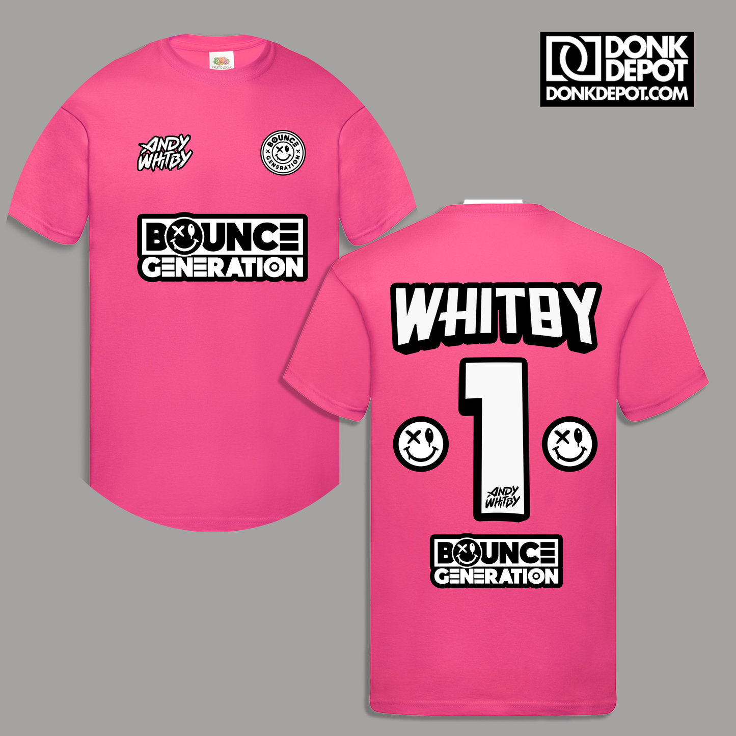 Kids Bounce Generation Football Style T Shirt (Pink)