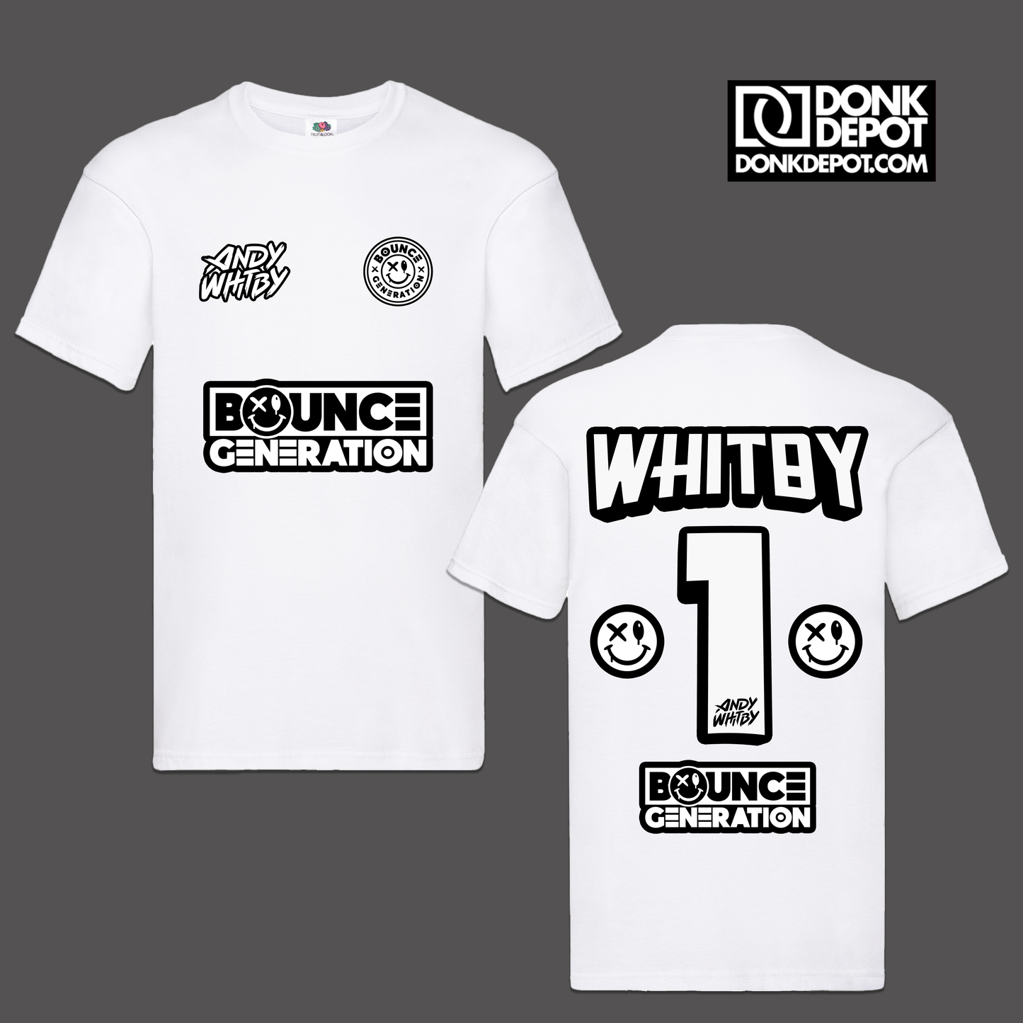 Kids Bounce Generation Football Style T Shirt (White)