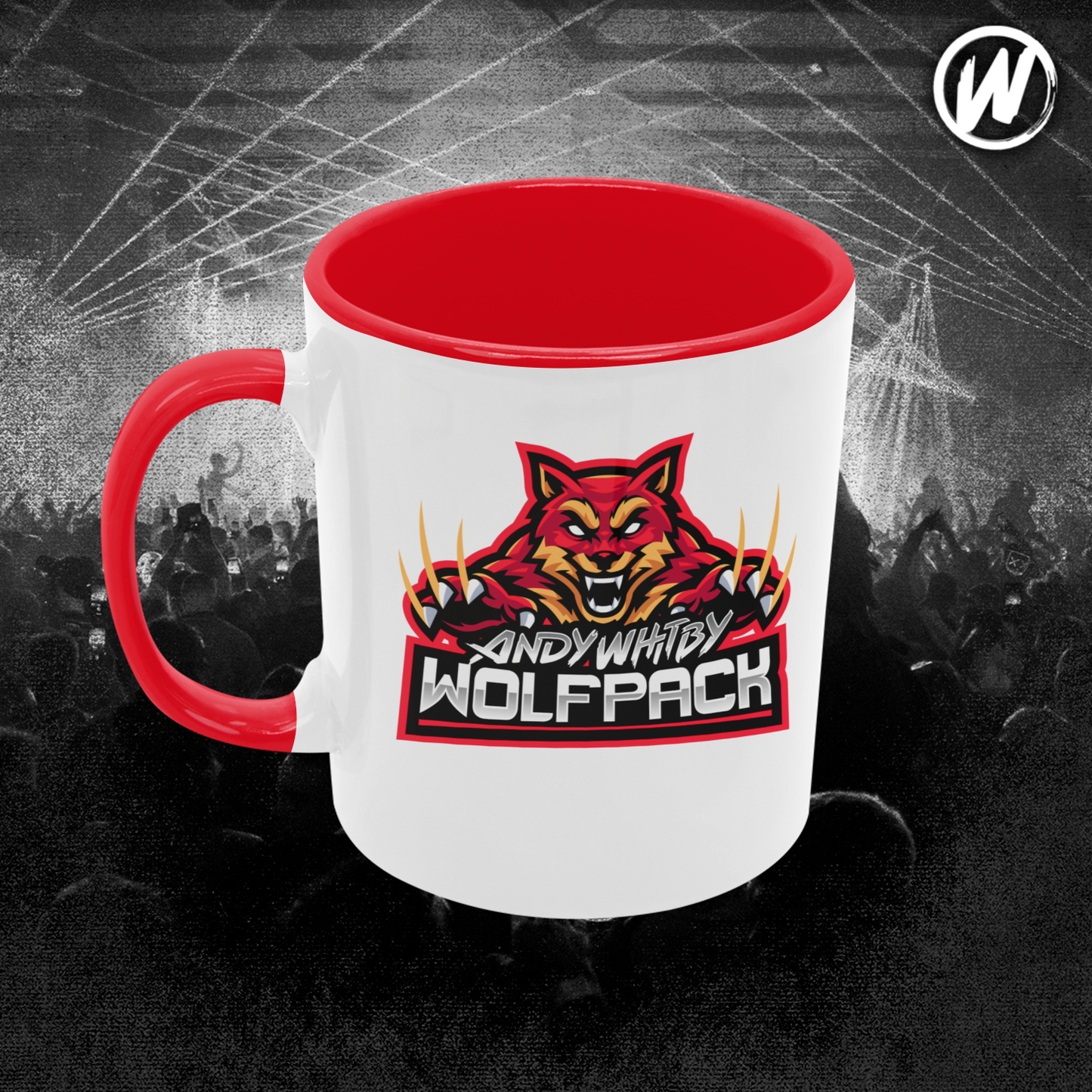 Wolfpack mug (white x red)