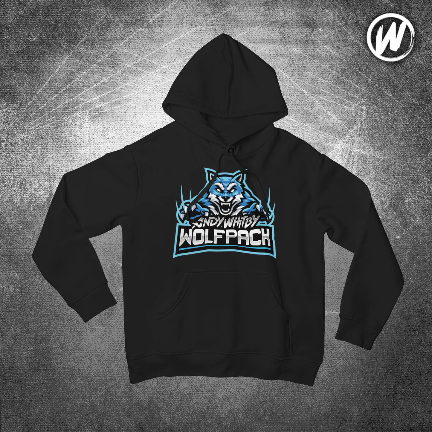 Wolfpack Black Hoodie (Blue logo)