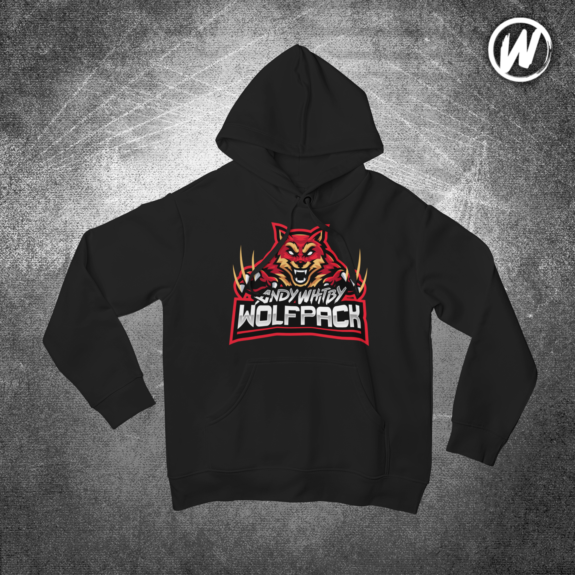 Wolfpack Black Hoodie Red logo Donk Depot