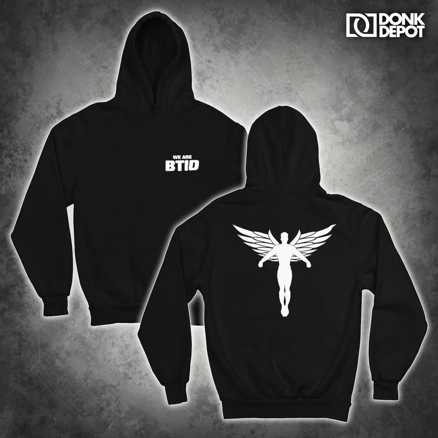 BTID Double Logo hoodie (Black)