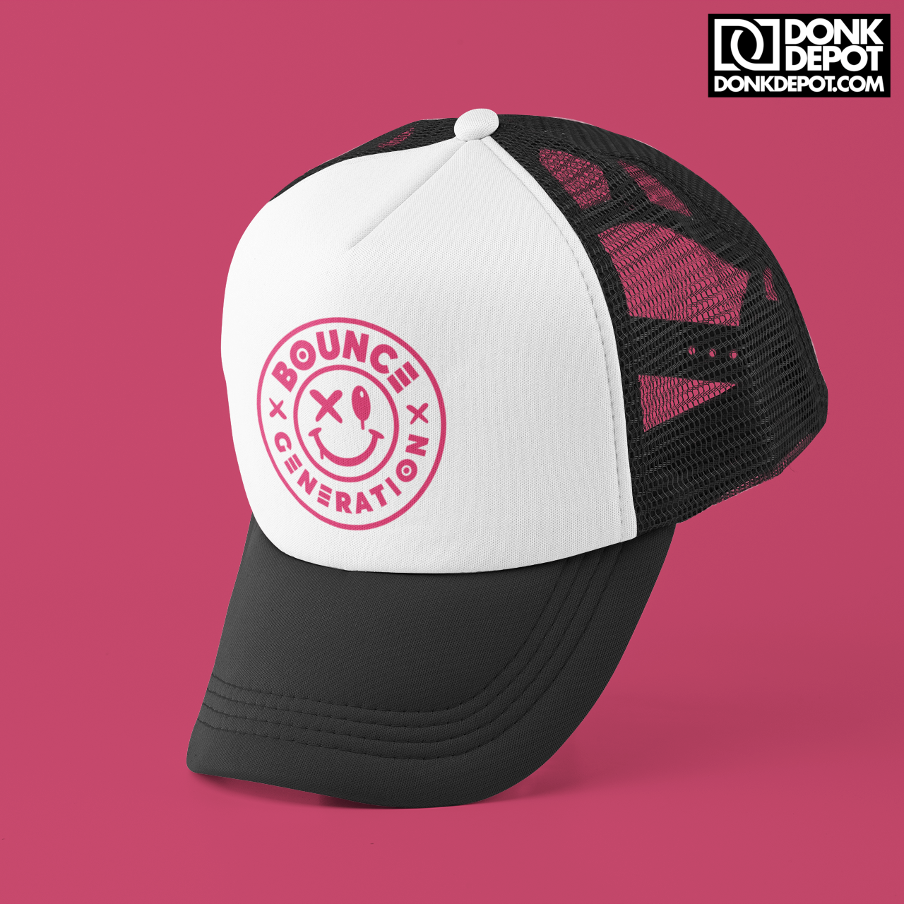 Bounce Generation Trucker Cap (PINK LOGO) – Donk Depot