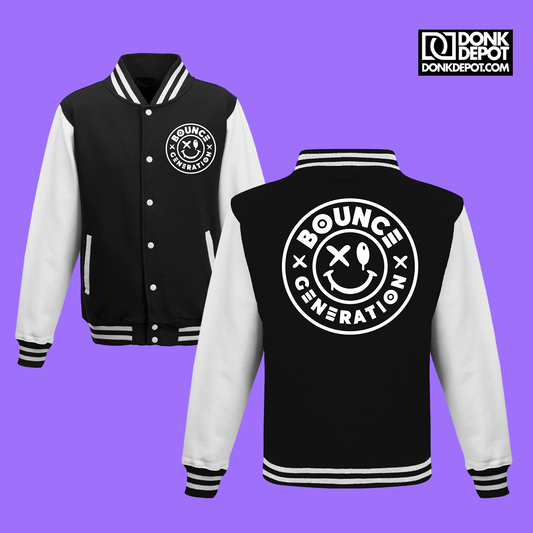 Bounce Generation Varsity Jacket. (Cut Out Logo)