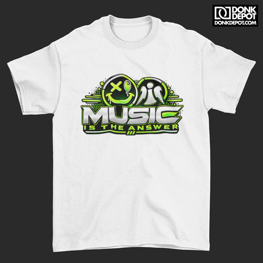 Music is The Answer T-Shirt (WHITE)