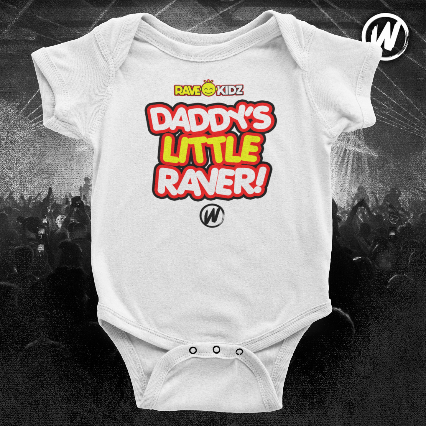 Rave Kidz - Daddy's Little Raver Bodysuit (White)