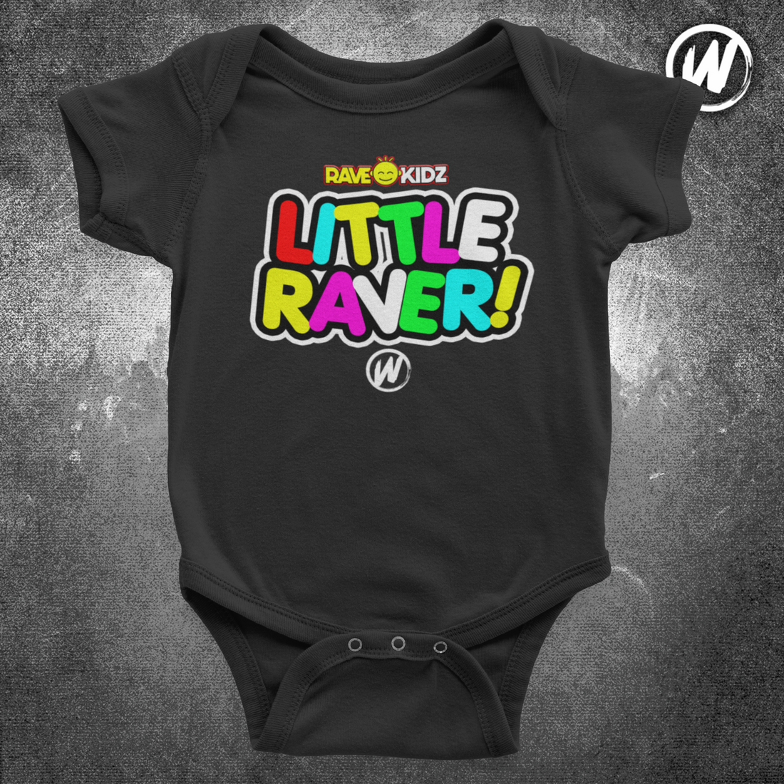 Baby Rave Items Rave Kidz - Little Raver Bodysuit (Black) – Donk Depot