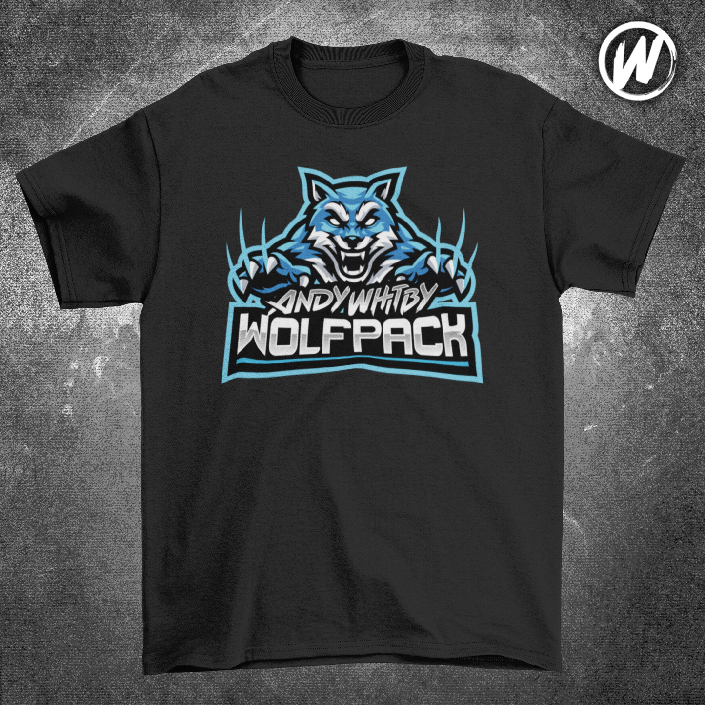 Wolfpack Black t-shirt (blue logo)