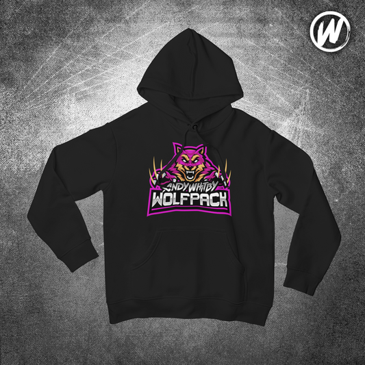 Wolfpack Black Hoodie (Pink logo)